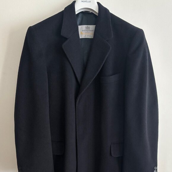 VINTAGE Aquascutum Cashmere Wool Coat/ Overcoat — 40/Medium/Large Made in Canada - Picture 3 of 14